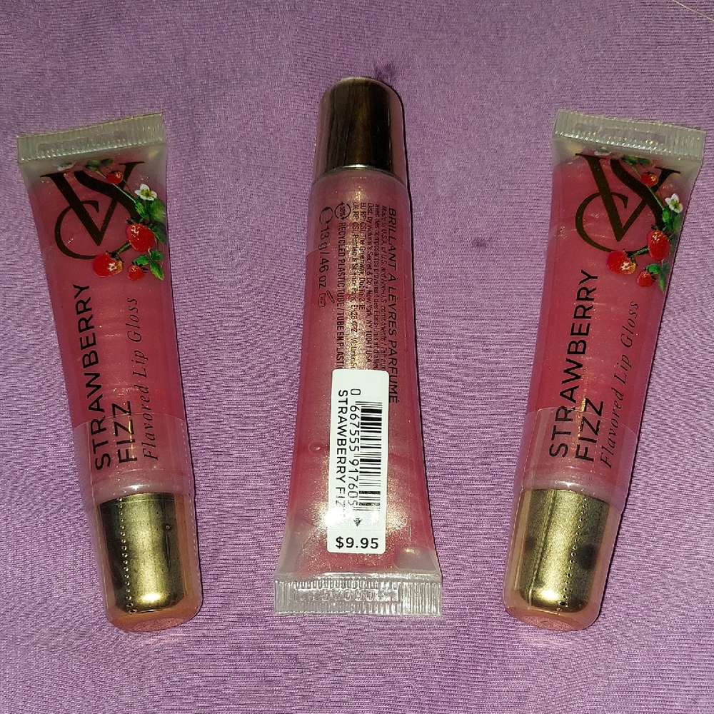 Victoria's Secret Strawberry Fizz Lip Gloss Trio - Sheer Pink Shine